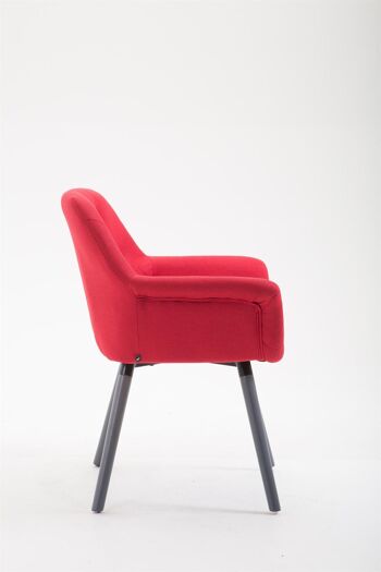 Dendalo Chaise visiteur Tissu Rouge 12x60cm 3