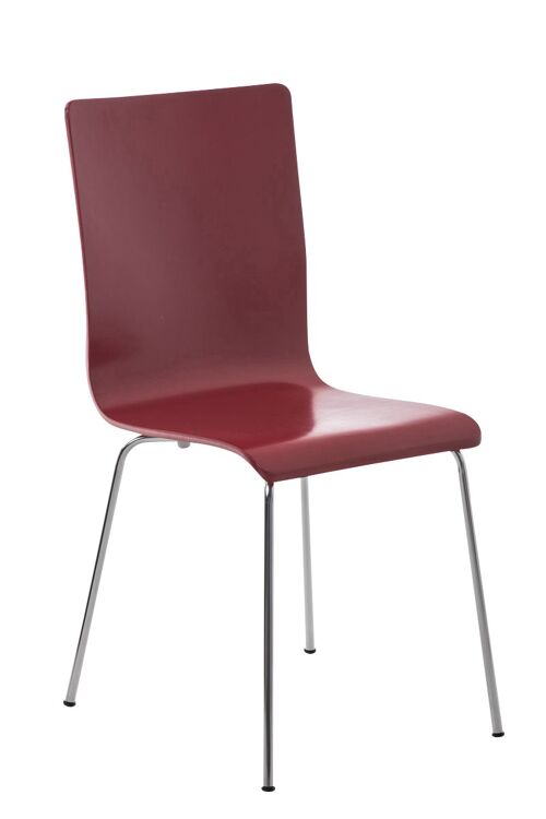 Farneta Bezoekersstoel Hout Rood 4x47cm