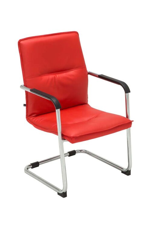 Fiumara Bezoekersstoel Kunstleer Rood 8x60cm