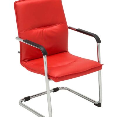Fiumara Bezoekersstoel Kunstleer Rood 8x60cm