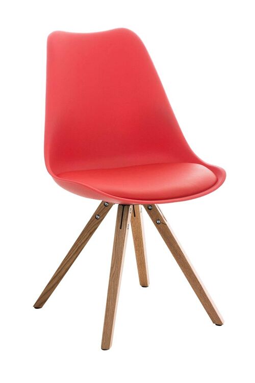 Fraguso Bezoekersstoel Kunstleer Rood 5x59cm