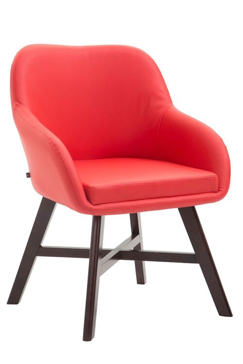 Gerbini Bezoekersstoel Kunstleer Rood 10x55cm