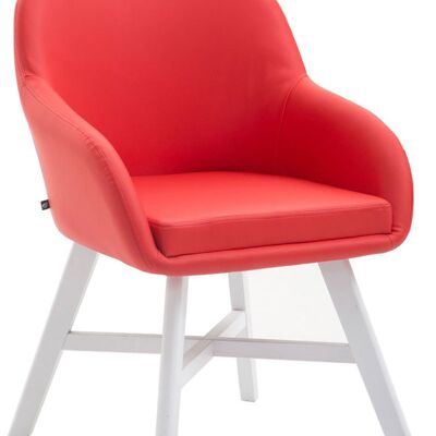 Hiberia Bezoekersstoel Kunstleer Rood 10x55cm