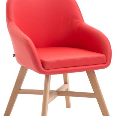 Iachini Bezoekersstoel Kunstleer Rood 10x55cm