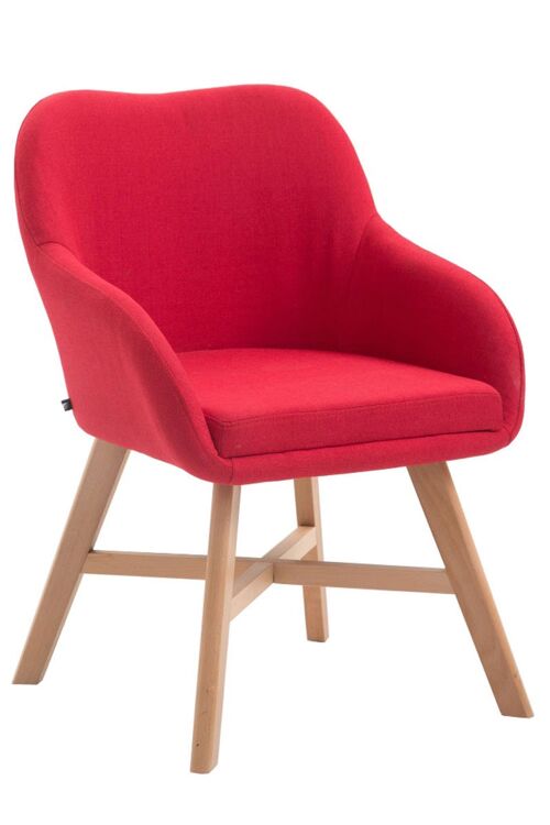 L'Edera Bezoekersstoel Stof Rood 10x55cm