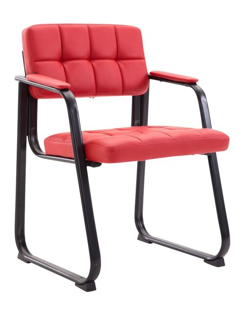Mirteti Bezoekersstoel Kunstleer Rood 10x58cm