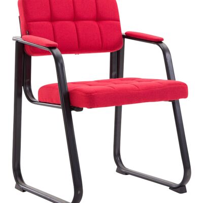 Morelle Bezoekersstoel Stof Rood 10x58cm