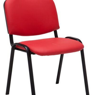 PalaBCC Bezoekersstoel Kunstleer Rood 4x53cm