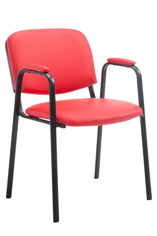 Pamaran Bezoekersstoel Kunstleer Rood 7x55cm
