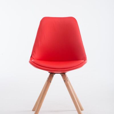 Pastini Bezoekersstoel Kunstleer Rood 6x55.5cm