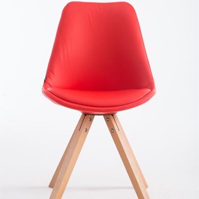Patamia Bezoekersstoel Kunstleer Rood 6x55.5cm
