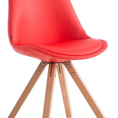 Percile Bezoekersstoel Kunstleer Rood 6x55.5cm