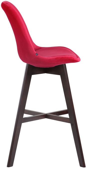 Petraro Chaise de Bureau Velours Rouge 6x56cm 2