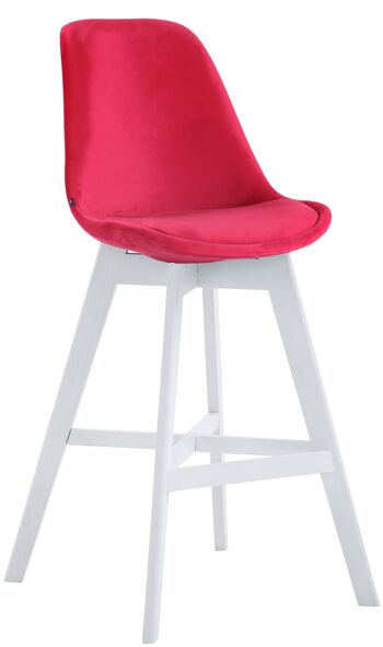 Pichini Chaise de Bureau Velours Rouge 6x56cm