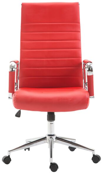 Pilinga Chaise de Bureau Cuir Artificiel Rouge 15x66cm 2