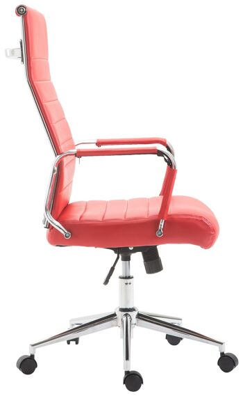Pilinga Chaise de Bureau Cuir Artificiel Rouge 15x66cm 3