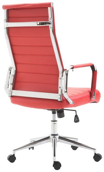 Pilinga Chaise de Bureau Cuir Artificiel Rouge 15x66cm 4