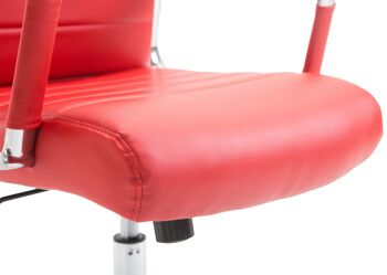 Pilinga Chaise de Bureau Cuir Artificiel Rouge 15x66cm 5