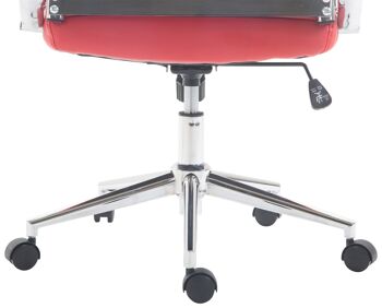 Pilinga Chaise de Bureau Cuir Artificiel Rouge 15x66cm 7