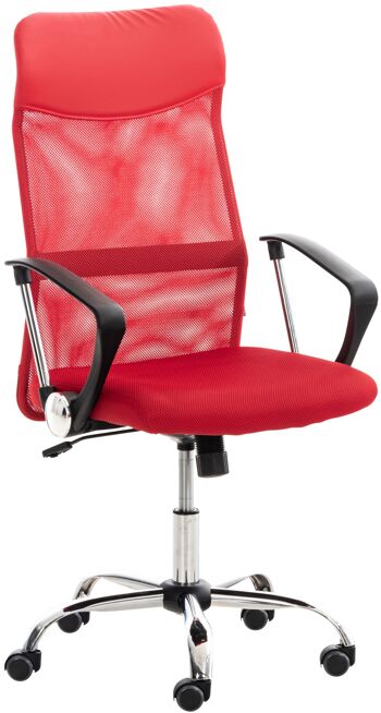 Chaise de Bureau Plicati Cuir Artificiel Rouge 15x53cm 1