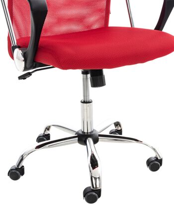 Chaise de Bureau Plicati Cuir Artificiel Rouge 15x53cm 6