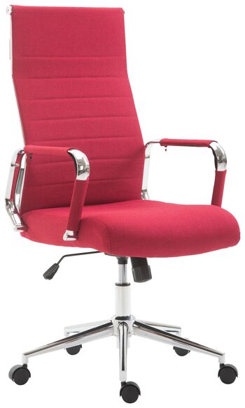 Chaise de Bureau Salerna Tissu Rouge 15x66cm 1