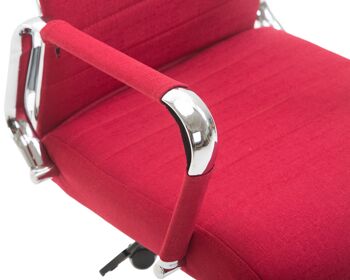 Chaise de Bureau Salerna Tissu Rouge 15x66cm 6