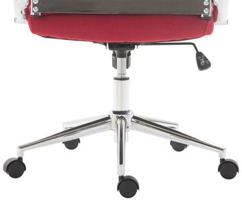 Chaise de Bureau Salerna Tissu Rouge 15x66cm 7