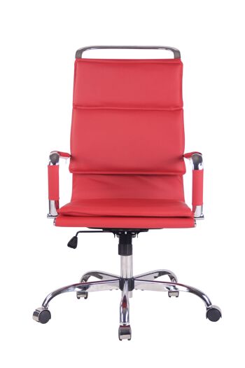 Scaglia Chaise de Bureau Cuir Artificiel Rouge 13x63cm 2