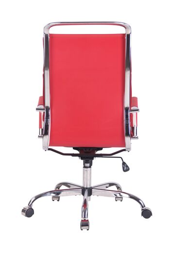 Scaglia Chaise de Bureau Cuir Artificiel Rouge 13x63cm 4