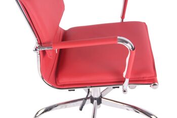 Scaglia Chaise de Bureau Cuir Artificiel Rouge 13x63cm 7
