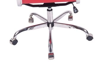 Scaglia Chaise de Bureau Cuir Artificiel Rouge 13x63cm 8