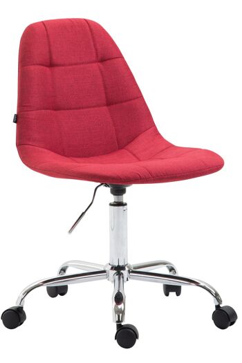 Tizzano Chaise de Bureau Tissu Rouge 7x56cm 1