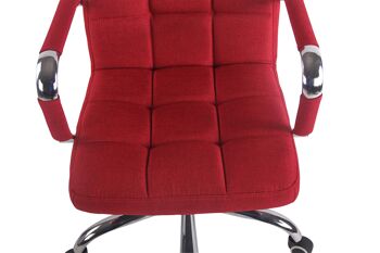 Chaise de bureau Torrino tissu rouge 11x62cm 6