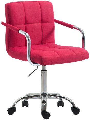 Tufette Chaise de Bureau Tissu Rouge 9x44cm 1