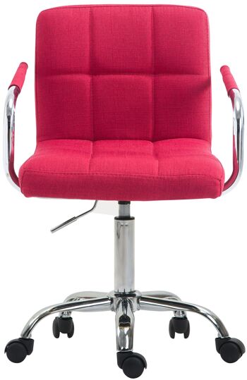 Tufette Chaise de Bureau Tissu Rouge 9x44cm 2