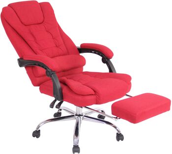 Umberto Chaise de Bureau Cuir Artificiel Rouge 22x68cm 5