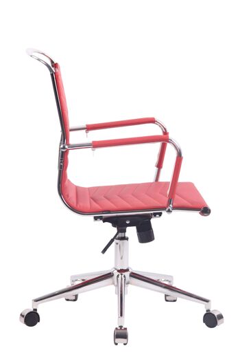 Valpara Chaise de Bureau Cuir Artificiel Rouge 11x64cm 3