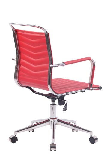 Valpara Chaise de Bureau Cuir Artificiel Rouge 11x64cm 4