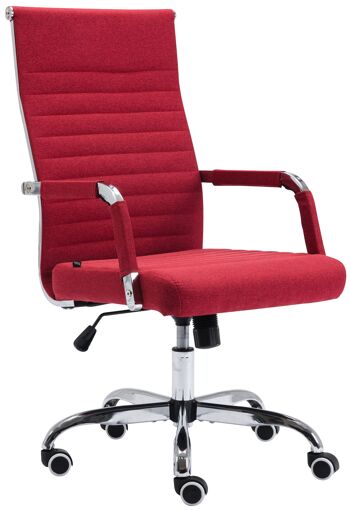 Abriola Chaise de Bureau Cuir Artificiel Rouge 11x63cm 1