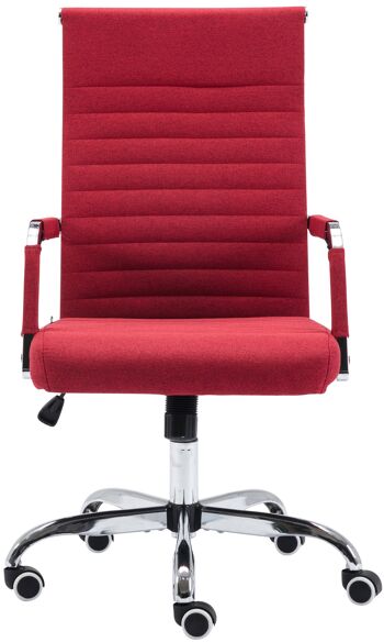 Abriola Chaise de Bureau Cuir Artificiel Rouge 11x63cm 2