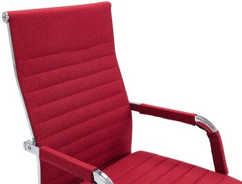 Abriola Chaise de Bureau Cuir Artificiel Rouge 11x63cm 4