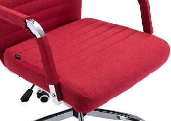 Abriola Chaise de Bureau Cuir Artificiel Rouge 11x63cm 5