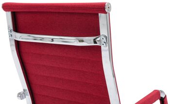 Abriola Chaise de Bureau Cuir Artificiel Rouge 11x63cm 6