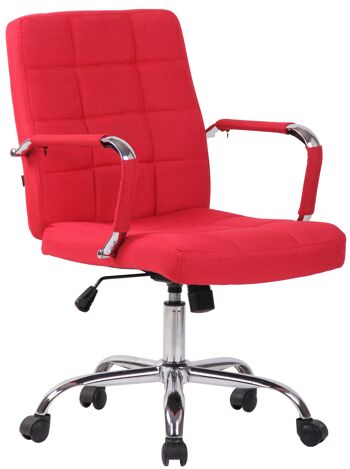 Chaise de Bureau Gravina Tissu Rouge 13x65cm 1