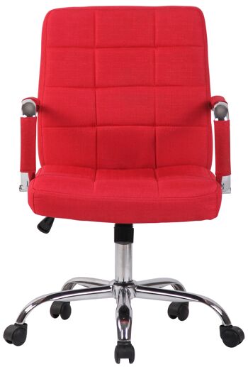 Chaise de Bureau Gravina Tissu Rouge 13x65cm 2