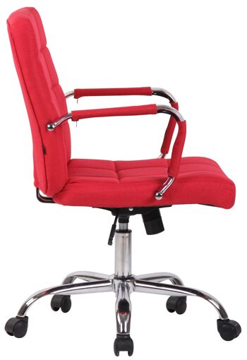 Chaise de Bureau Gravina Tissu Rouge 13x65cm 3