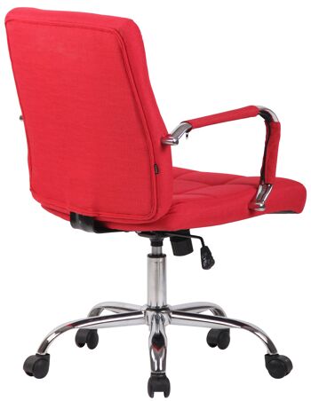 Chaise de Bureau Gravina Tissu Rouge 13x65cm 4