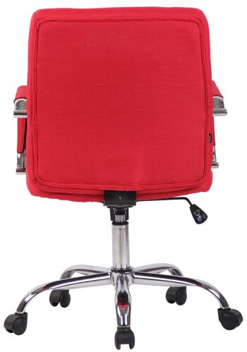 Chaise de Bureau Gravina Tissu Rouge 13x65cm 5