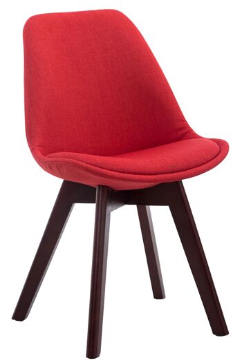 Albinea Chaise de salle à manger Tissu Rouge 6x55cm 1